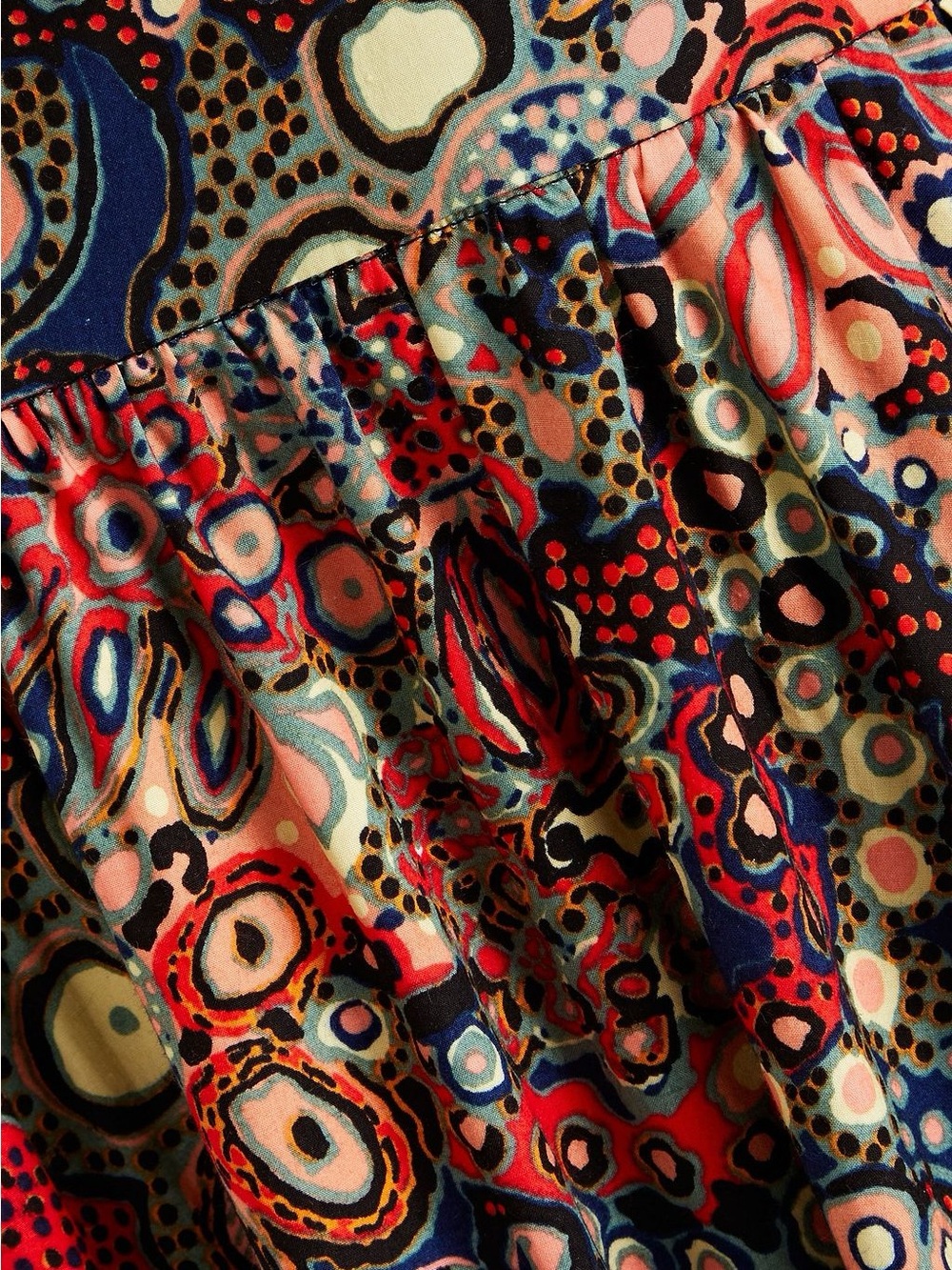 A.L.C. Laura Cotton Floral Maxi Dress Sangria Multi 6 - Picture 5 of 15